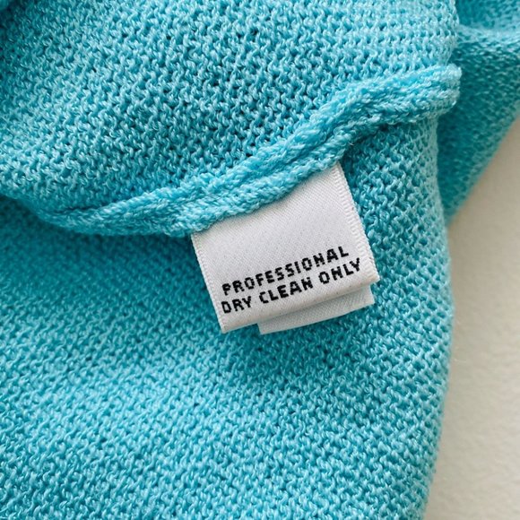 St. John - Santana Scoop Neck Tank in Aqua Blue - Picture 3 of 4